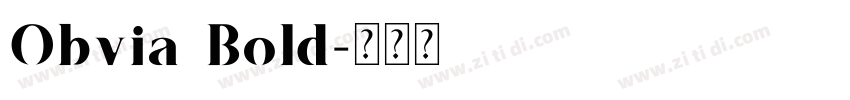 Obvia Bold字体转换